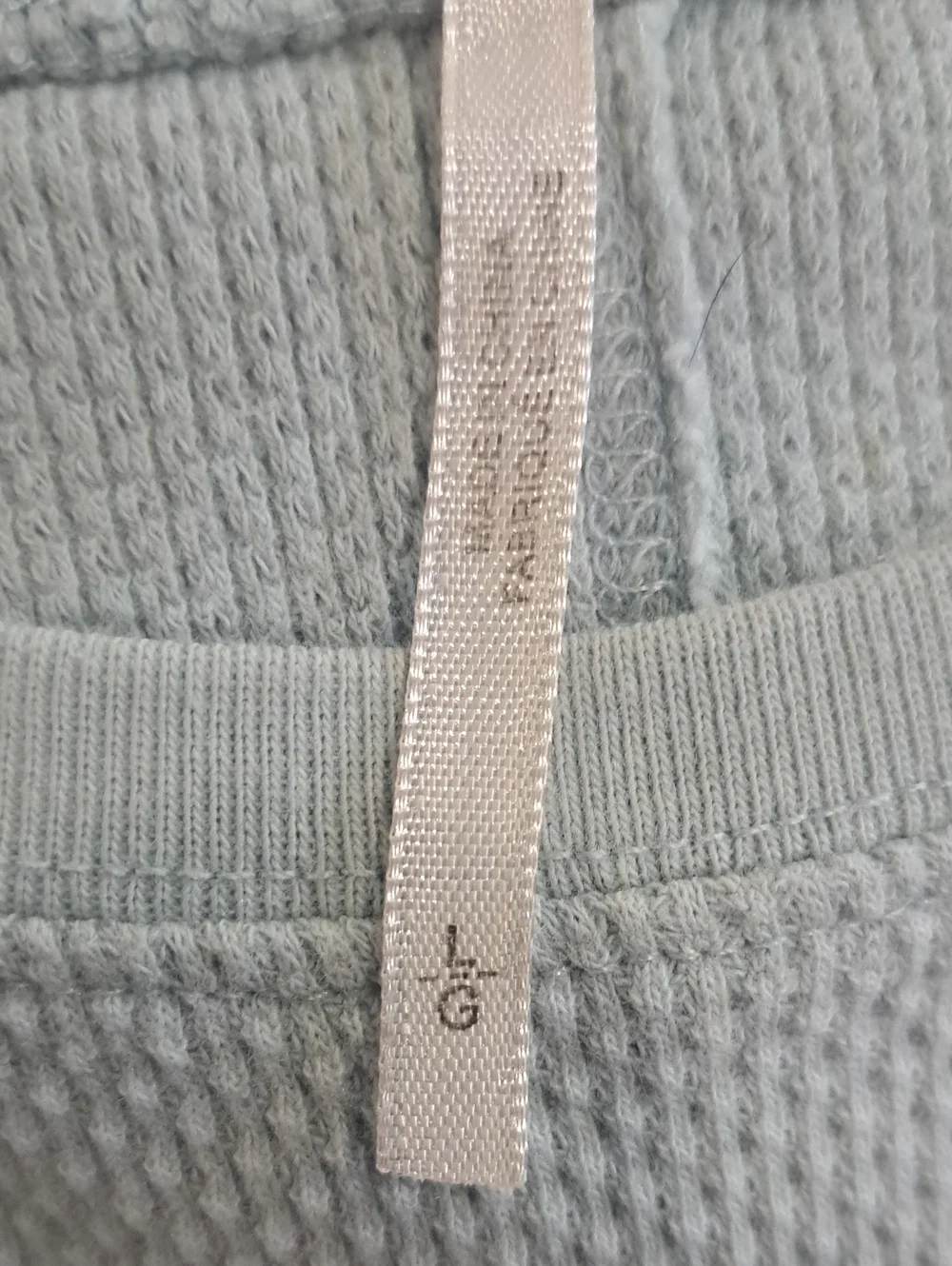Free People Rosey Seaspray Waffle Embellished Cuff Thermal Top